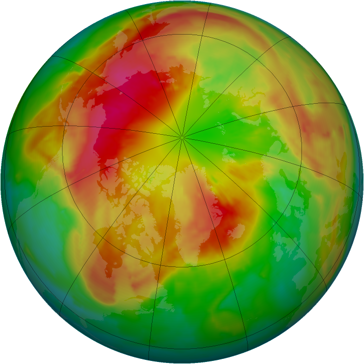 Arctic ozone map for 09 March 2012